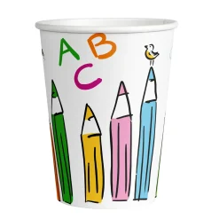 Lasit Ja Mukit>IV Beck / Amscan Europe GmbH, Dettinger Str. 148, 73230 Kirchheim/Teck, Germany, www.amscan-europe.com Aakkoset pahvimuki 250 ml 8 kpl/pkt