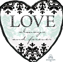 Muotofoliopallot>Anagram International Inc, 7700 Anagram Drive, MN 55344-7307, USA, http://www.anagramballoons.com/ Always and Forever Heart muotofoliopallo
