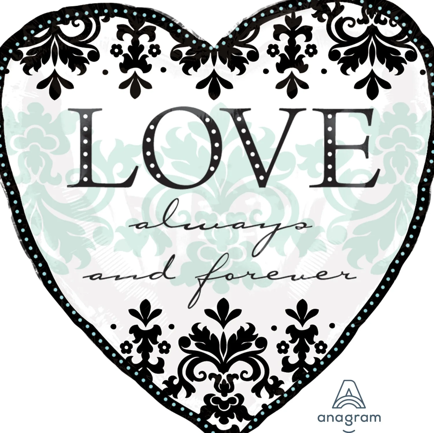 Muotofoliopallot>Anagram International Inc, 7700 Anagram Drive, MN 55344-7307, USA, http://www.anagramballoons.com/ Always and Forever Heart muotofoliopallo