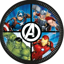 Lautaset>Procos S.A., 56th KLM Paleas Ethnikis, 320-11 Inofita Greece, www.procos.gr Avengers suuri pahvilautanen 23 cm 8 kpl/pkt