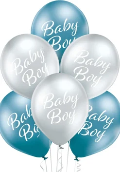 Painetut Ja Kuvioidut Ilmapallot>Belbal sp.zo.o, ul.Skarszewska 1, 83 - 110 Tczew, www.belbal.com Baby Boy ilmapallo 30 cm metallikromi 6 kpl/pss