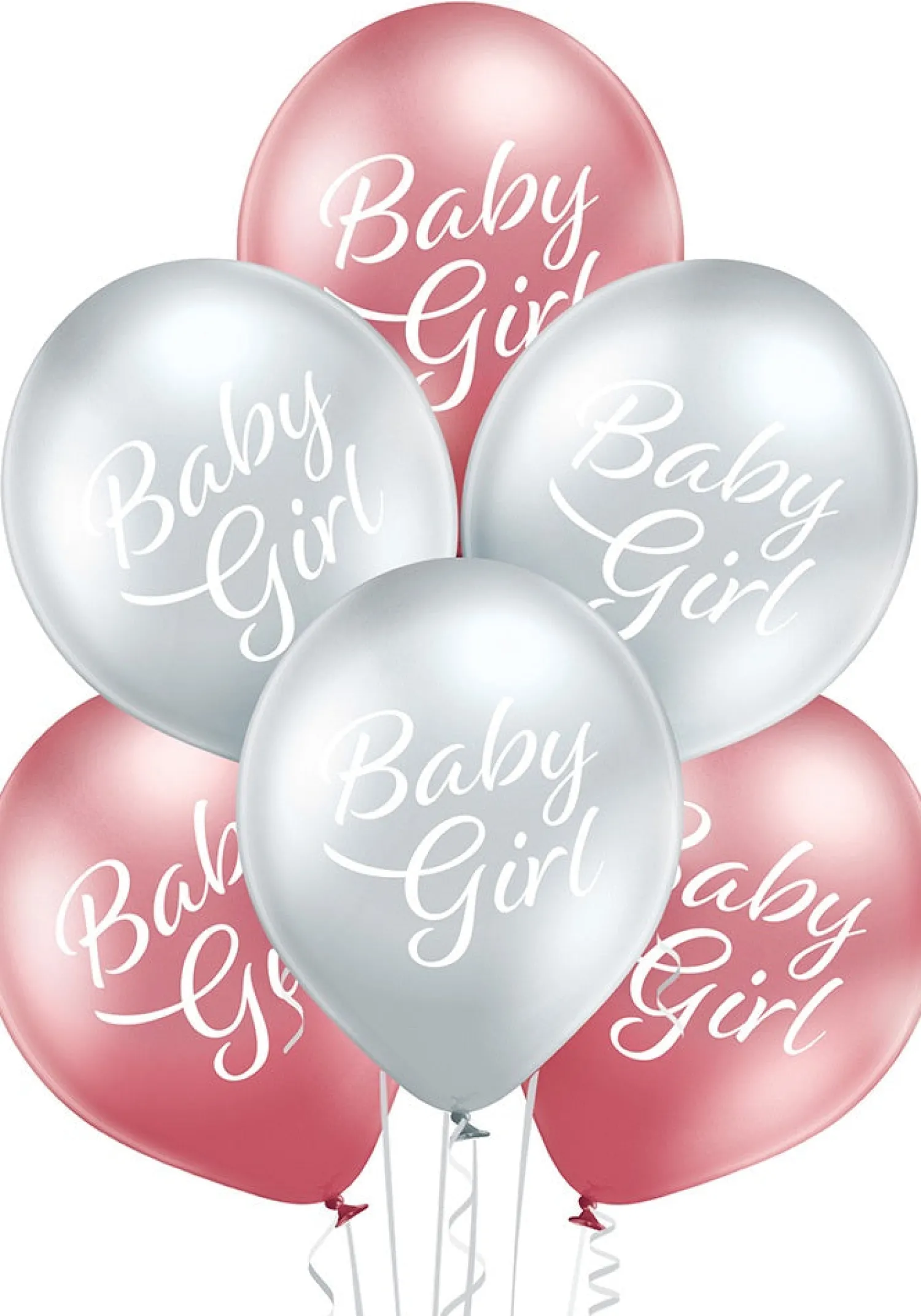 Painetut Ja Kuvioidut Ilmapallot>Belbal sp.zo.o, ul.Skarszewska 1, 83 - 110 Tczew, www.belbal.com Baby Girl ilmapallo 30 cm metallikromi 6 kpl/pss