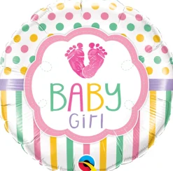 Pienet Foliopallot> Baby Girl varpaat foliopallo