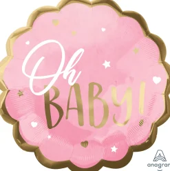 Ristiäiset Ja Nimenantojuhlat|Ristiäiset Ja Nimenantojuhlat>Anagram International Inc, 7700 Anagram Drive, MN 55344-7307, USA, http://www.anagramballoons.com/ Baby vaaleanpunainen muotofoliopallo