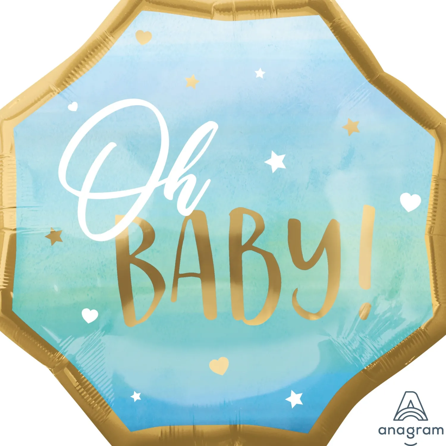 Vauvakutsut, Baby Shower|Vauvakutsut, Baby Shower>Anagram International Inc, 7700 Anagram Drive, MN 55344-7307, USA, http://www.anagramballoons.com/ Baby vaaleansininen muotofoliopallo