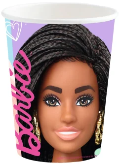 Lasit Ja Mukit|Barbie>Juhlamaailma Barbie pahvimuki 250 ml 8 kpl/pkt
