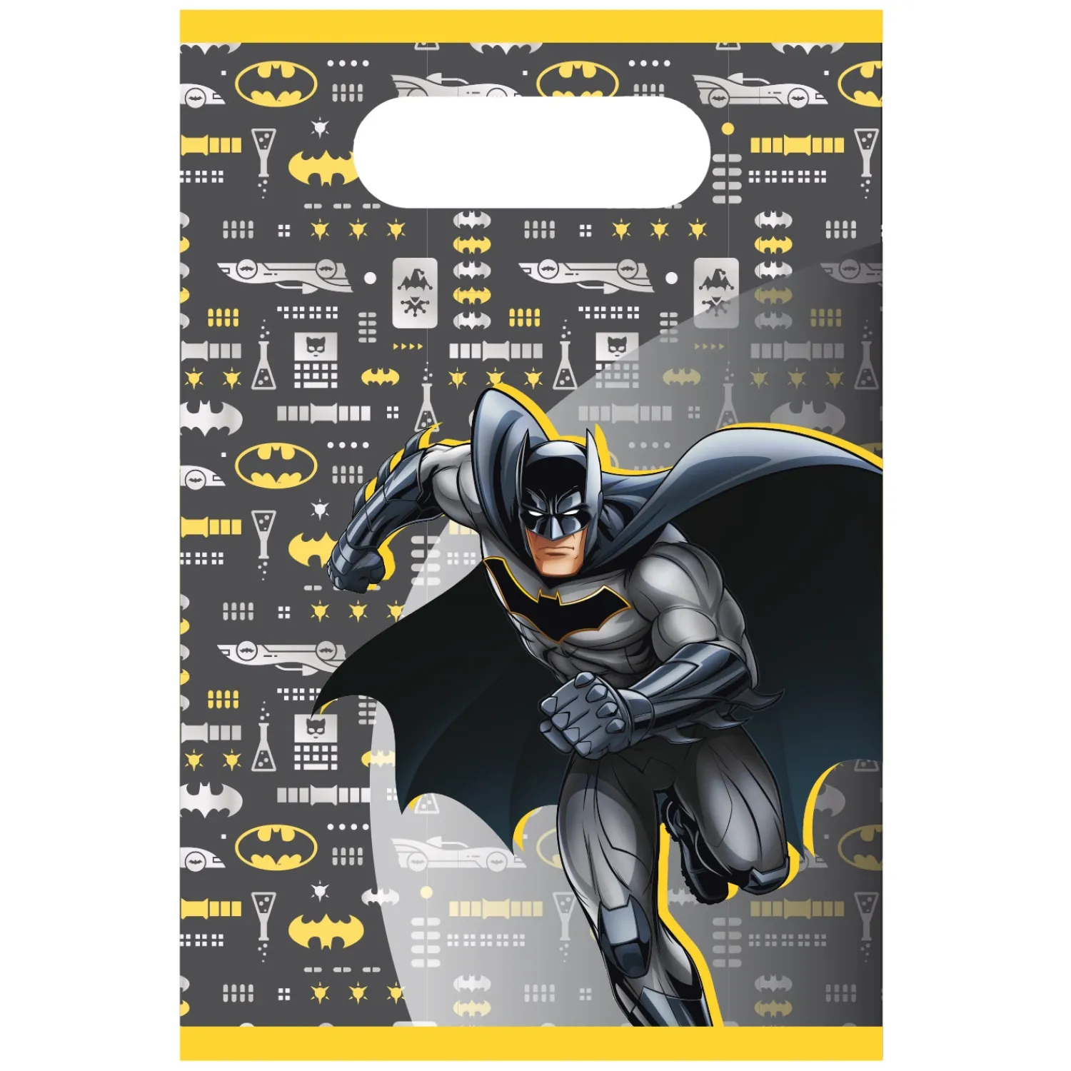 Batman|Herkkupussit, Kipot Ja Laatikot>IV Beck / Amscan Europe GmbH, Dettinger Str. 148, 73230 Kirchheim/Teck, Germany, www.amscan-europe.com Batman kaverilahjakassi 6 kpl/pkt