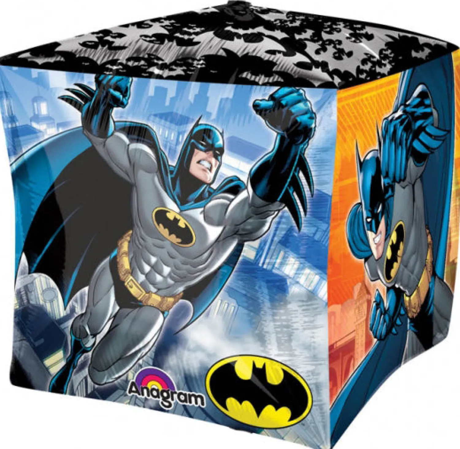 Erikoisfoliopallot|Batman>Anagram International Inc, 7700 Anagram Drive, MN 55344-7307, USA, http://www.anagramballoons.com/ Batman kuutio 3D muotofoliopallo