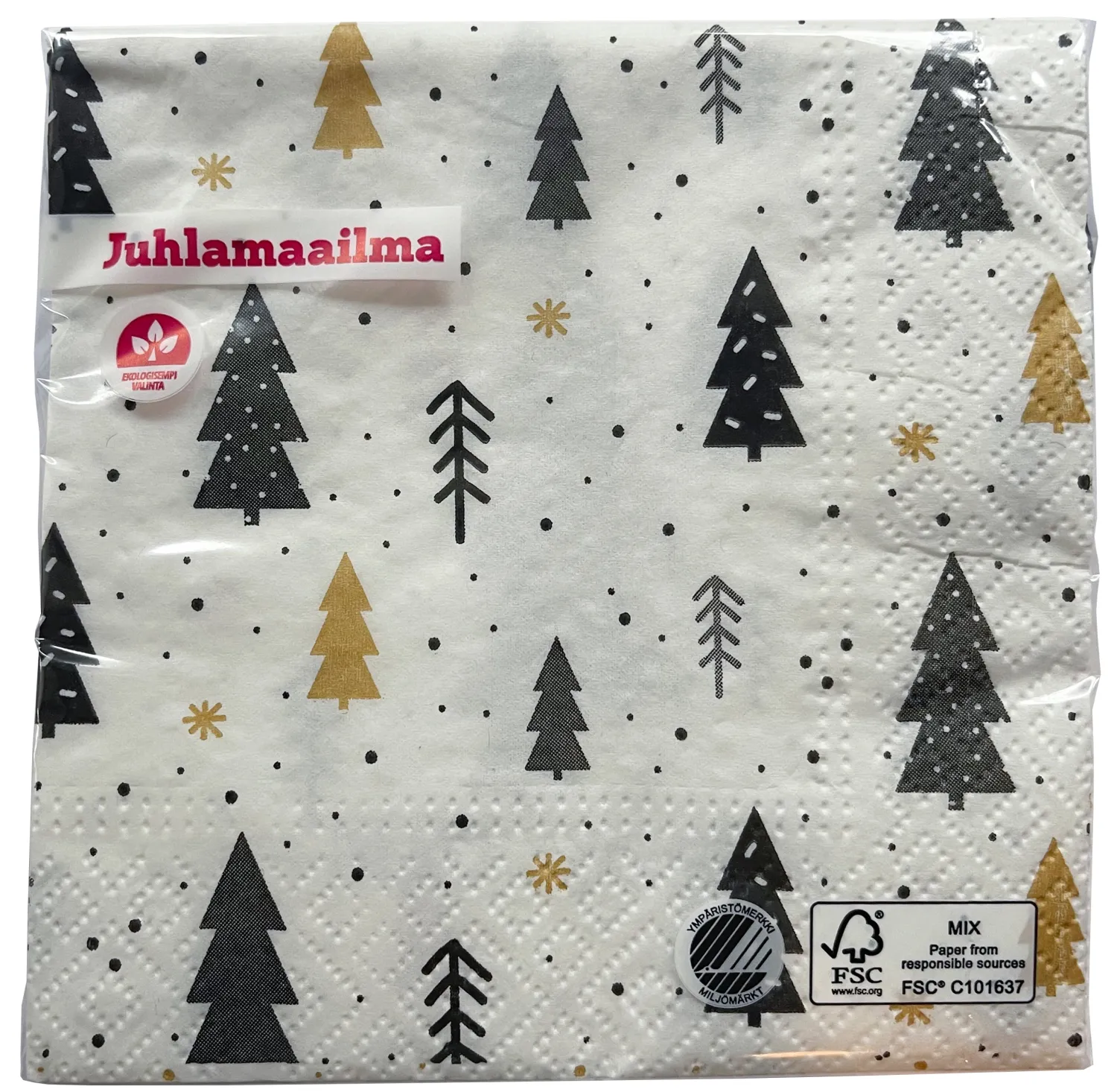 Joulu|Lautasliinat>Ilmapallokeskus Balloon Center Oy Part of Toyrock Group, Tiilipojanlenkki 9, 01720 VANTAA, www.ilmapallokeskus.fi Christmas joulukuuset lautasliina 25 x 25 cm 20 kpl/pkt