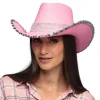 Häät|Häät>Boland Party Partners, P. O. Box 518, AK ALPHEN A/D RIJN, https://boland.eu Cowboy hattu paljeteilla, pinkki