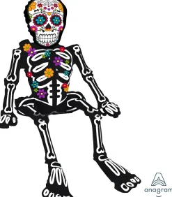 Erikoisilmapallot|Halloween>Anagram International Inc, 7700 Anagram Drive, MN 55344-7307, USA, http://www.anagramballoons.com/ Day of the Dead luuranko ilmalla täytettävä foliopallo