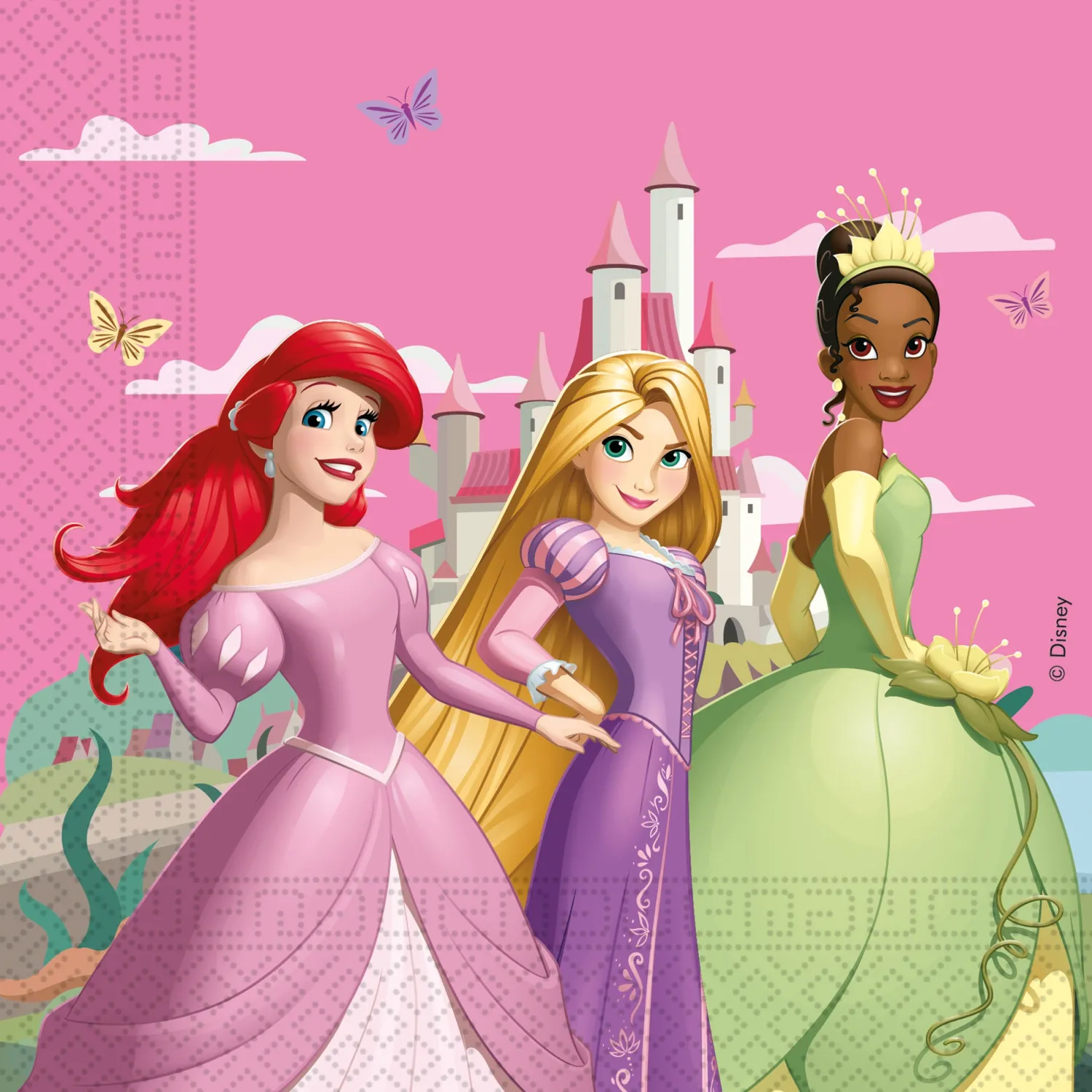 Disney Prinsessat|Kaita- Ja Pöytäliinat>Juhlamaailma Disney Prinsessat juhlahetki lautasliina 33 x 33 cm 20 kpl/pkt