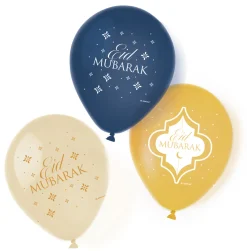 Eid Mubarak>IV Beck / Amscan Europe GmbH, Dettinger Str. 148, 73230 Kirchheim/Teck, Germany, www.amscan-europe.com d Mubarak ilmapallo 28 cm 6 kpl/pkt