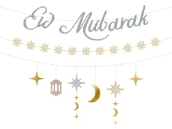 Muut Ripustettavat Koristeet|Eid Mubarak>PartyDeco sp. z o.o. sp. k., ul. Kolumba 1, 70-035 Szczecin, www.partydeco.com Eid Mubarak koristenauhat, pituus 2 m