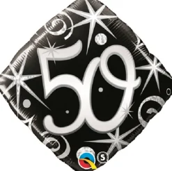 Syntymäpäivät|Syntymäpäivät> Elegantti numero "50" foliopallo