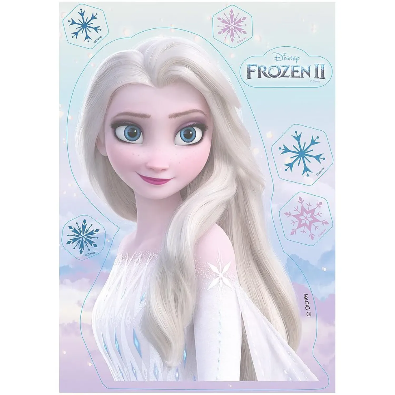 Kakkukuvat Ja Syötävät Koristetarrat|Muut Juhlatarvikkeet>Dekora Innova, SAU, PI Atalayas - C/ Florin, 30-39, 3114 Alicante, www.dekora.es Frozen Elsa syötävä kakkukuva