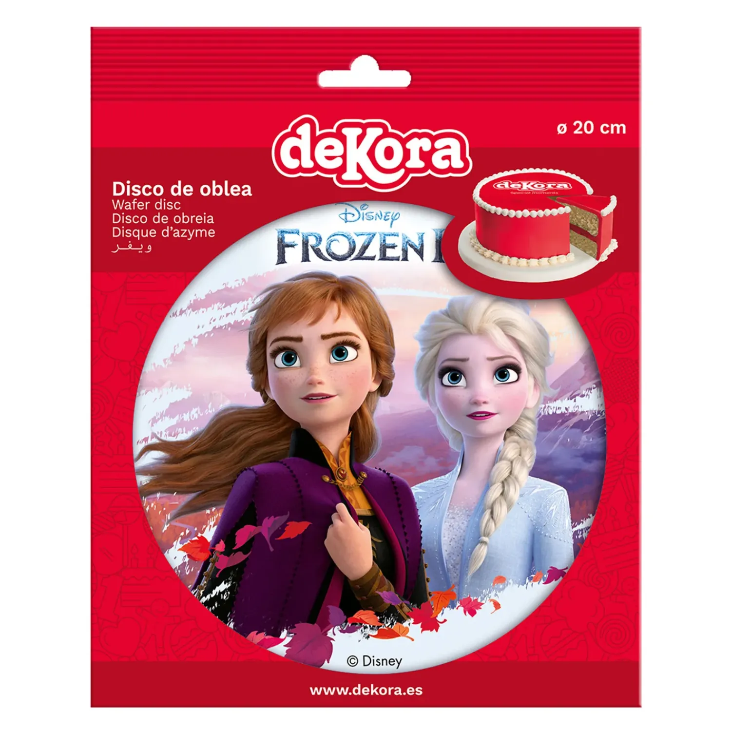Kakkukuvat Ja Syötävät Koristetarrat|Muut Juhlatarvikkeet>Dekora Innova, SAU, PI Atalayas - C/ Florin, 30-39, 3114 Alicante, www.dekora.es Frozen syötävä kakkukuva