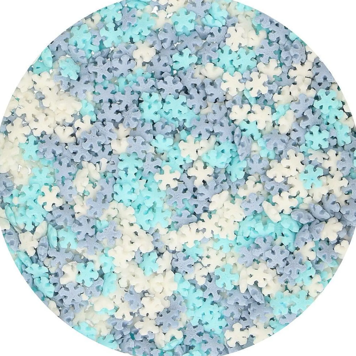 Kakkukuvat Ja Syötävät Koristetarrat|Muut Juhlatarvikkeet>Confetti Oy, Moukarikuja 4 C 1, 4300 TUUSULA, www.confetti.fi FunCakes koristerae, mini lumihiutalemix