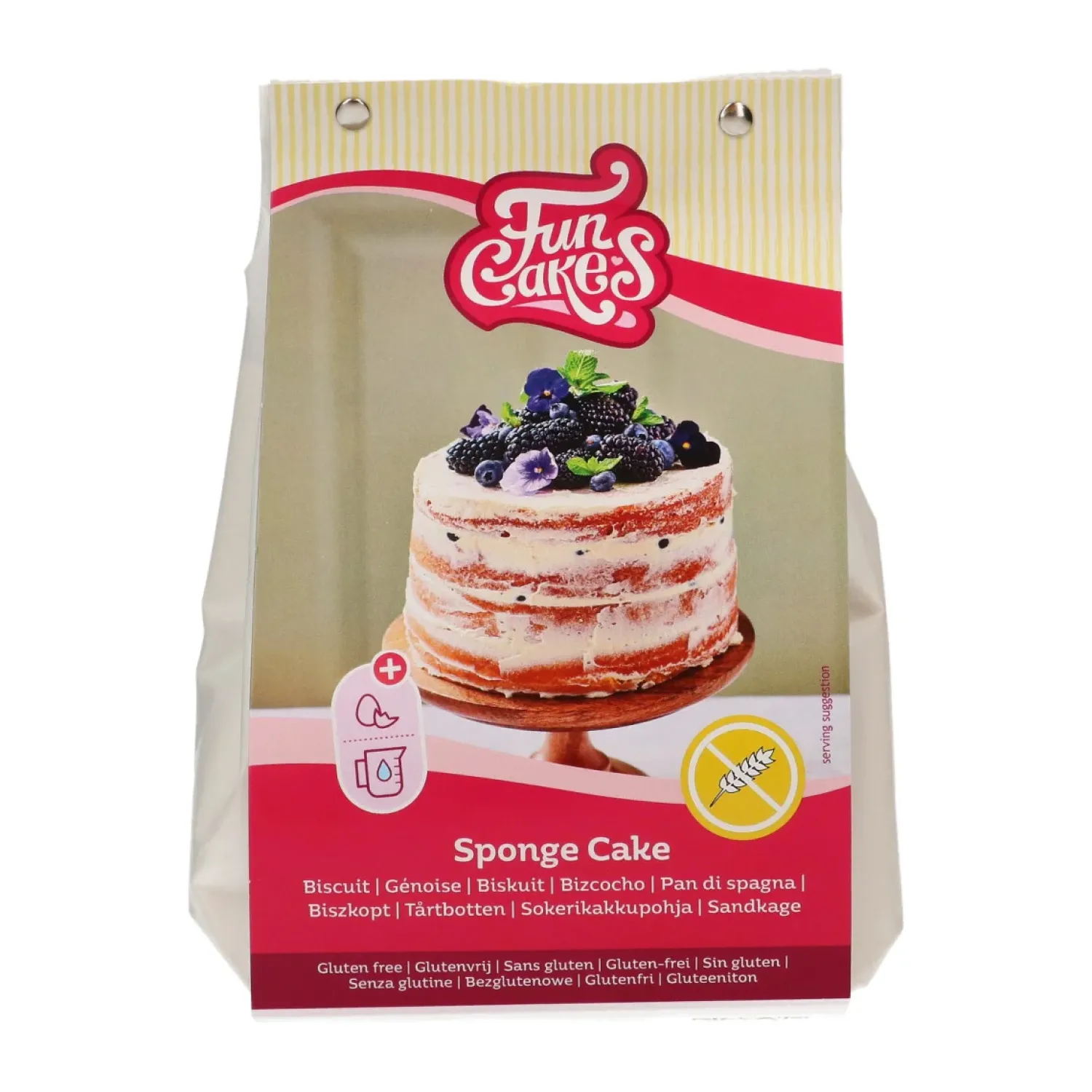 Kakkukuvat Ja Syötävät Koristetarrat|Muut Juhlatarvikkeet>Confetti Oy, Moukarikuja 4 C 1, 4300 TUUSULA, www.confetti.fi FunCakes leivontamix, gluteeniton sokerikakkupohja 500 g