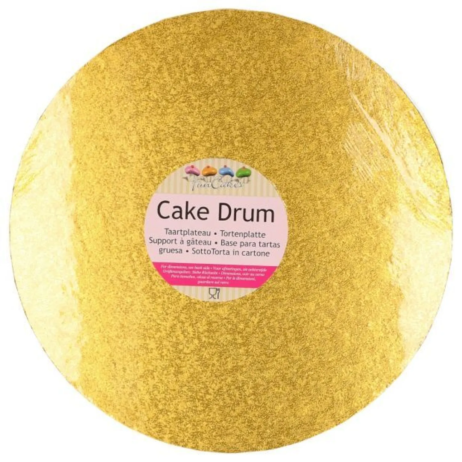 Kakkualustat Ja Leivoslaatikot|Muut Juhlatarvikkeet>Confetti Oy, Moukarikuja 4 C 1, 4300 TUUSULA, www.confetti.fi FunCakes paksu kakkualusta, 25 cm kulta