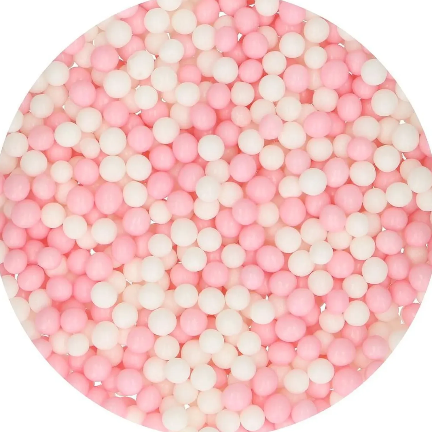 Kakkukuvat Ja Syötävät Koristetarrat|Muut Juhlatarvikkeet>Confetti Oy, Moukarikuja 4 C 1, 4300 TUUSULA, www.confetti.fi FunCakes pehmeä sokerihelmi, pinkki-valkoinen