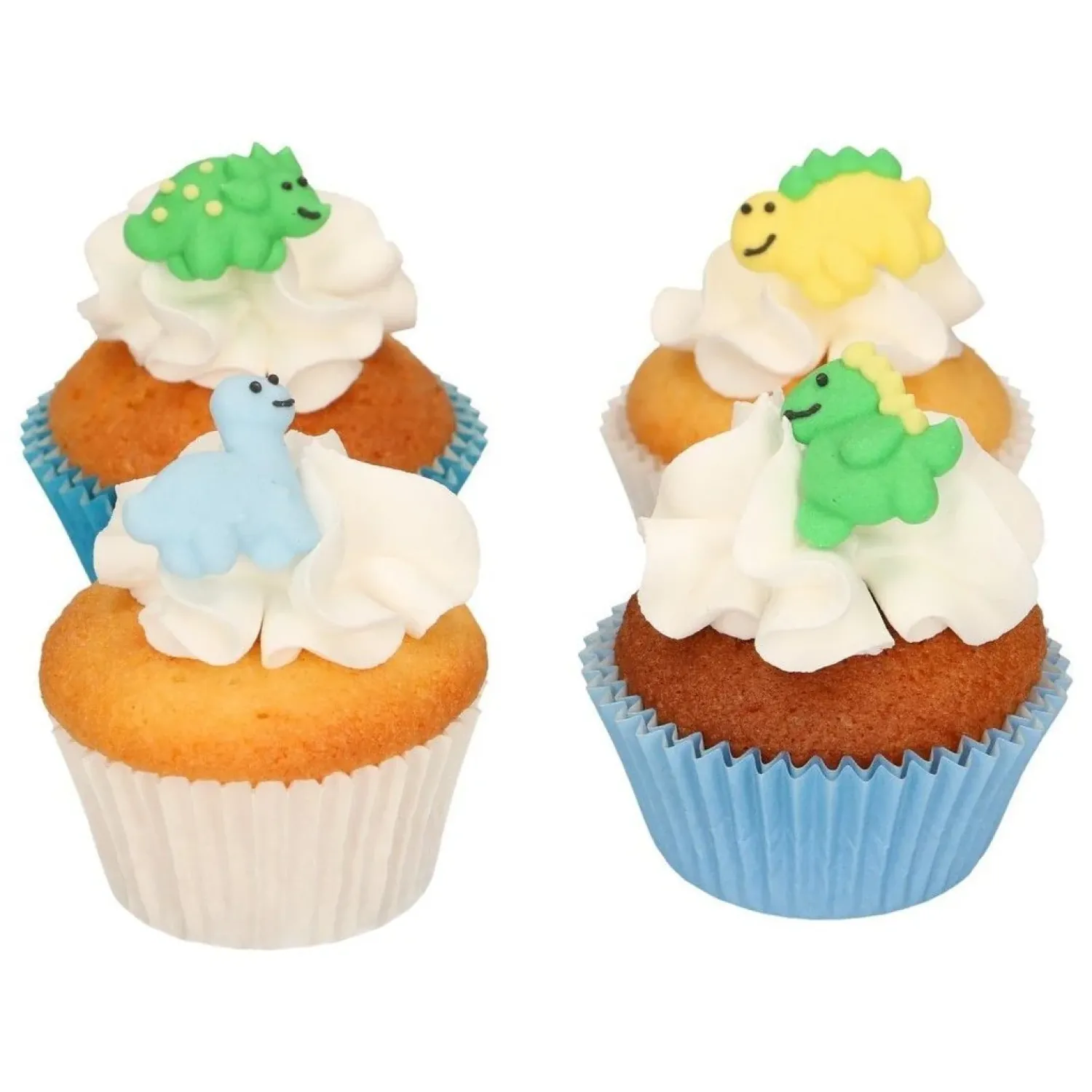 Leivontakoristeet|Kakkukuvat Ja Syötävät Koristetarrat>Confetti Oy, Moukarikuja 4 C 1, 4300 TUUSULA, www.confetti.fi FunCakes syötävä koriste, dinosaurus 12 kpl