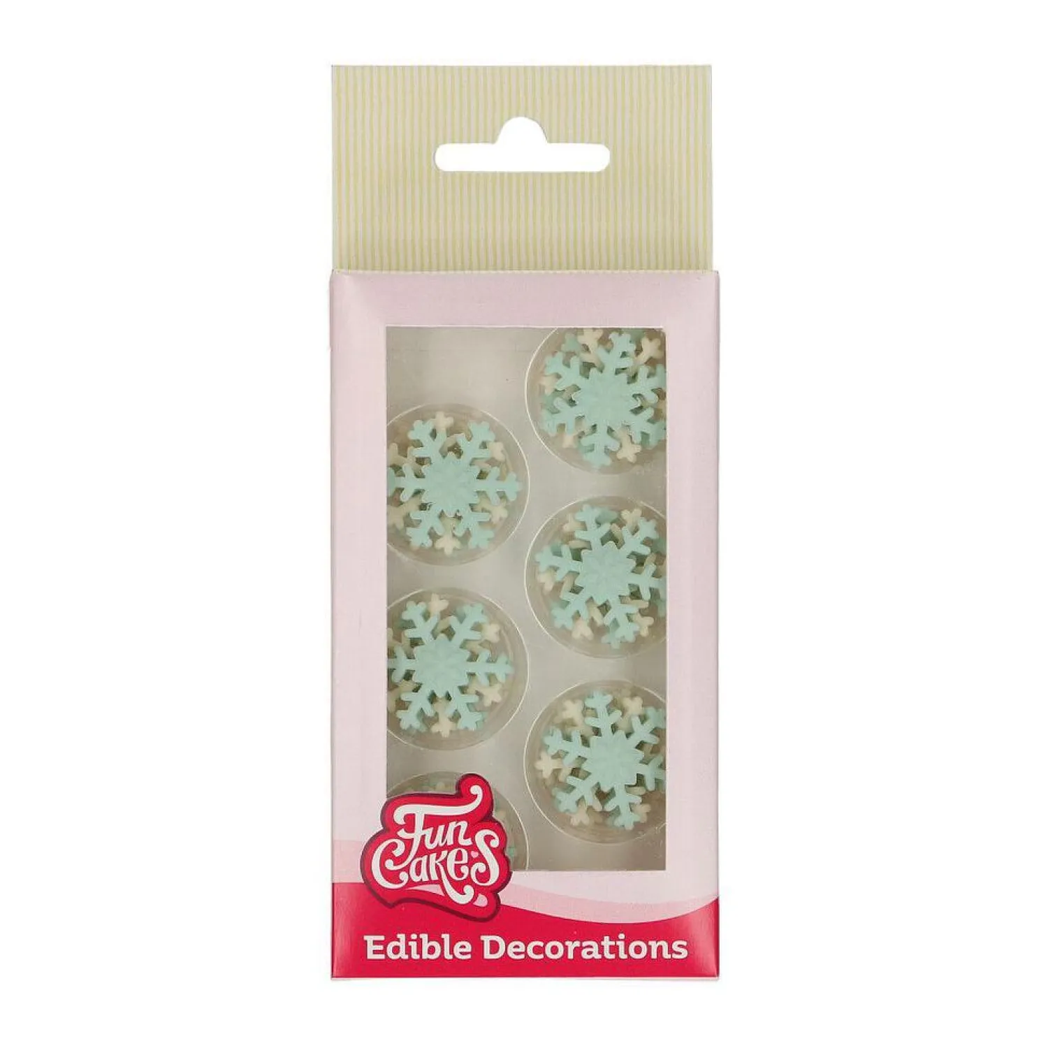 Joulu|Leivontakoristeet>Confetti Oy, Moukarikuja 4 C 1, 4300 TUUSULA, www.confetti.fi FunCakes syötävä koriste, lumihiutaleet 12 kpl