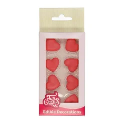 Lakkiaiset Ja Valmistujaiset|Lakkiaiset Ja Valmistujaiset>Confetti Oy, Moukarikuja 4 C 1, 4300 TUUSULA, www.confetti.fi FunCakes syötävä koriste, punaiset sydämet 8 kpl