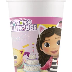Gabby´S Dollhouse|Lasit Ja Mukit>Procos S.A., 56th KLM Paleas Ethnikis, 320-11 Inofita Greece, www.procos.gr Gabby's dollhouse pahvimuki 200 ml 8 kpl/pkt