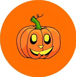 Lautaset|Halloween>Ilmapallokeskus Balloon Center Oy Part of Toyrock Group, Tiilipojanlenkki 9, 01720 VANTAA, www.ilmapallokeskus.fi Halloween kurpitsa pahvilautanen 18 cm 10 kpl/pkt