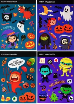 Tarrat|Halloween>Goodmark Europe NV, Industrielaan 15, 8520 Kuurne, www.goodmarkgroup.com Halloween staattiset ikkunatarrat, lajitelma 4 erilaista