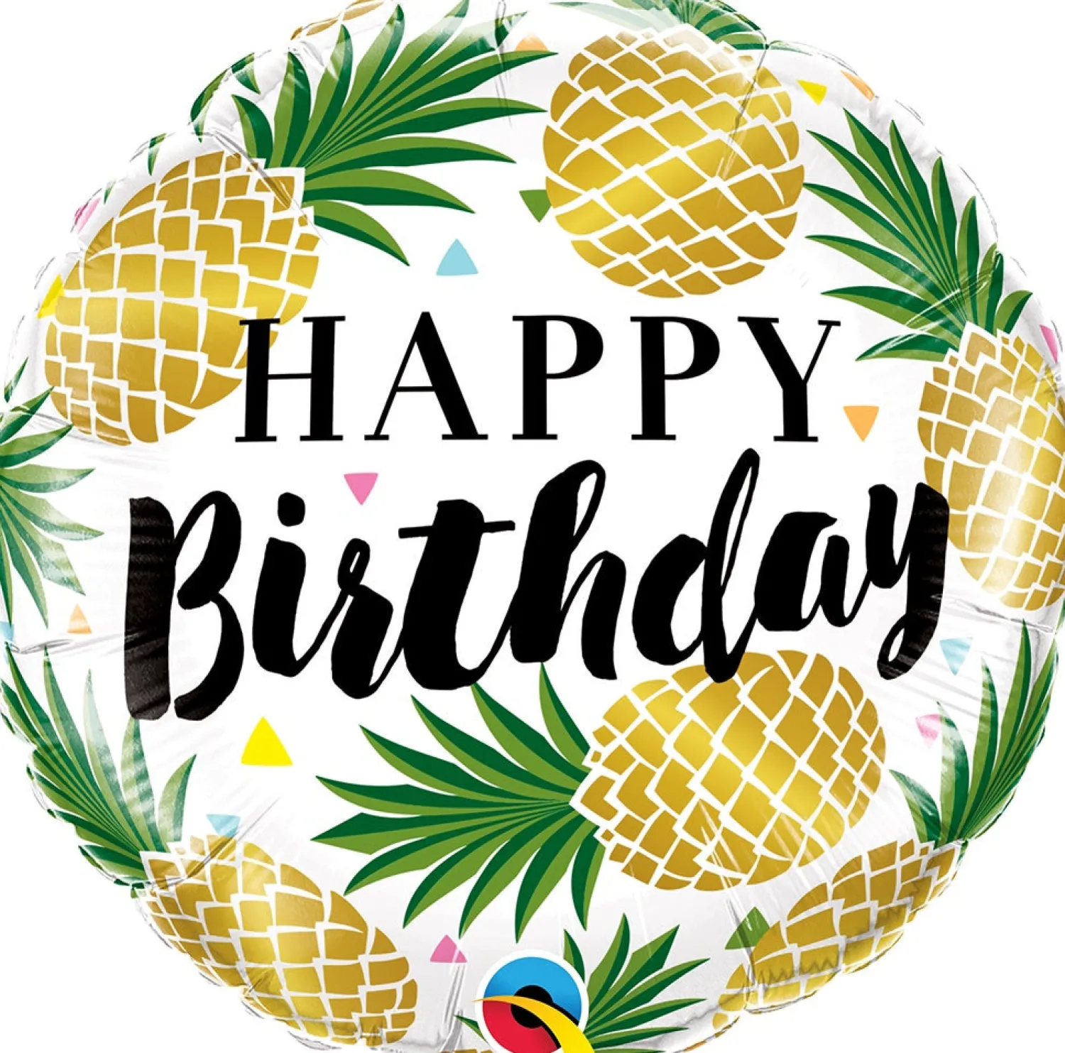 Pienet Foliopallot> Happy Birthday ananas foliopallo