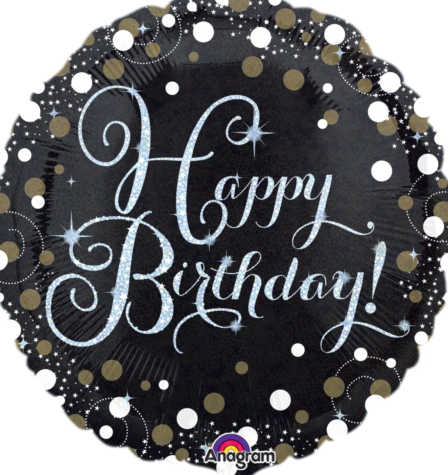 Pienet Foliopallot>Anagram International Inc, 7700 Anagram Drive, MN 55344-7307, USA, http://www.anagramballoons.com/ Happy Birthday foliopallo