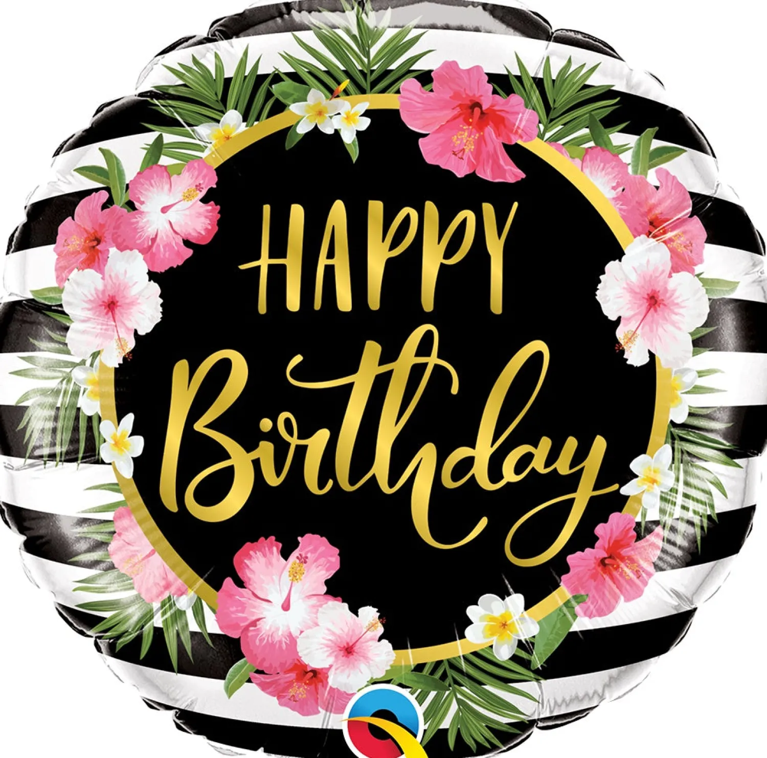 Pienet Foliopallot> Happy Birthday hibiscus foliopallo