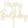Leivontakoristeet|Muu Kattaustarvike>PartyDeco sp. z o.o. sp. k., ul. Kolumba 1, 70-035 Szczecin, www.partydeco.com Happy Birthday kakunkoriste puinen 16,5 cm