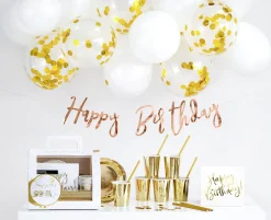 Muu Kattaustarvike|Muut Koristeet Ja Rekvisiitat>PartyDeco sp. z o.o. sp. k., ul. Kolumba 1, 70-035 Szczecin, www.partydeco.com Happy Birthday kattaus- ja koristelusetti