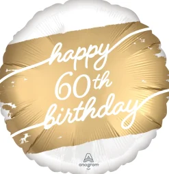 Pienet Foliopallot|Numerofoliopallot>Anagram International Inc, 7700 Anagram Drive, MN 55344-7307, USA, http://www.anagramballoons.com/ Happy Birthday 60 kulta foliopallo