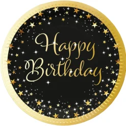 Lautaset|Syntymäpäivät>Juhlamaailma Happy Birthday pahvilautanen 8 kpl/pkt