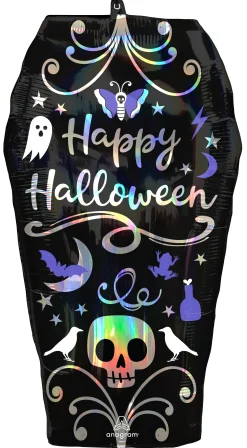 Halloween|Erikoisfoliopallot>Anagram International Inc, 7700 Anagram Drive, MN 55344-7307, USA, http://www.anagramballoons.com/ Happy Halloween arkku hologrammi erikoismuotofolio