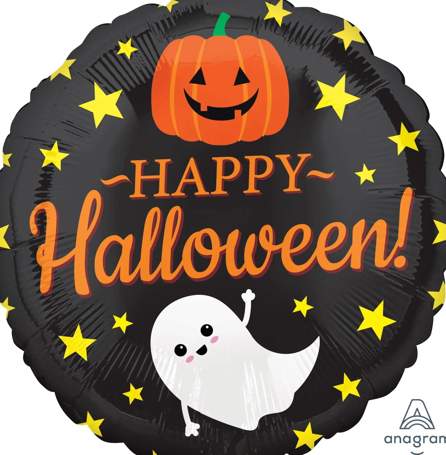 Pienet Foliopallot|Halloween>Anagram International Inc, 7700 Anagram Drive, MN 55344-7307, USA, http://www.anagramballoons.com/ Happy Halloween kurpitsa ja haamu foliopallo