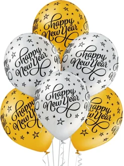 Uusi Vuosi>Belbal sp.zo.o, ul.Skarszewska 1, 83 - 110 Tczew, www.belbal.com Happy New Year ilmapallo 30 cm hopea-kulta 6 kpl/pss