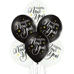 Painetut Ja Kuvioidut Ilmapallot>Belbal sp.zo.o, ul.Skarszewska 1, 83 - 110 Tczew, www.belbal.com Happy New Year ilmapallo 30cm 6 kpl/pss