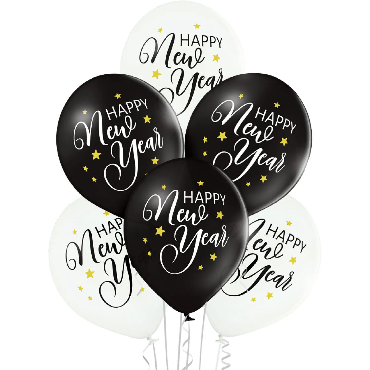 Painetut Ja Kuvioidut Ilmapallot>Belbal sp.zo.o, ul.Skarszewska 1, 83 - 110 Tczew, www.belbal.com Happy New Year ilmapallo 30cm 6 kpl/pss