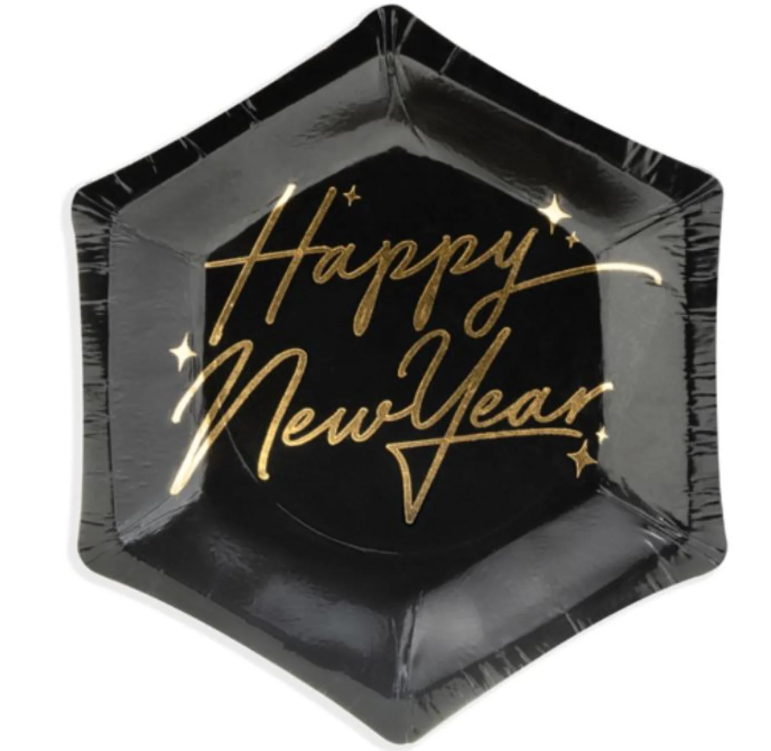 Lautaset|Uusi Vuosi>PartyDeco sp. z o.o. sp. k., ul. Kolumba 1, 70-035 Szczecin, www.partydeco.com Happy New Year pahvilautanen 12,5 cm 6 kpl/pkt