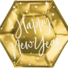 Lautaset|Uusi Vuosi>PartyDeco sp. z o.o. sp. k., ul. Kolumba 1, 70-035 Szczecin, www.partydeco.com Happy New Year pahvilautanen korkeakiiltokulta 6 kpl/pkt