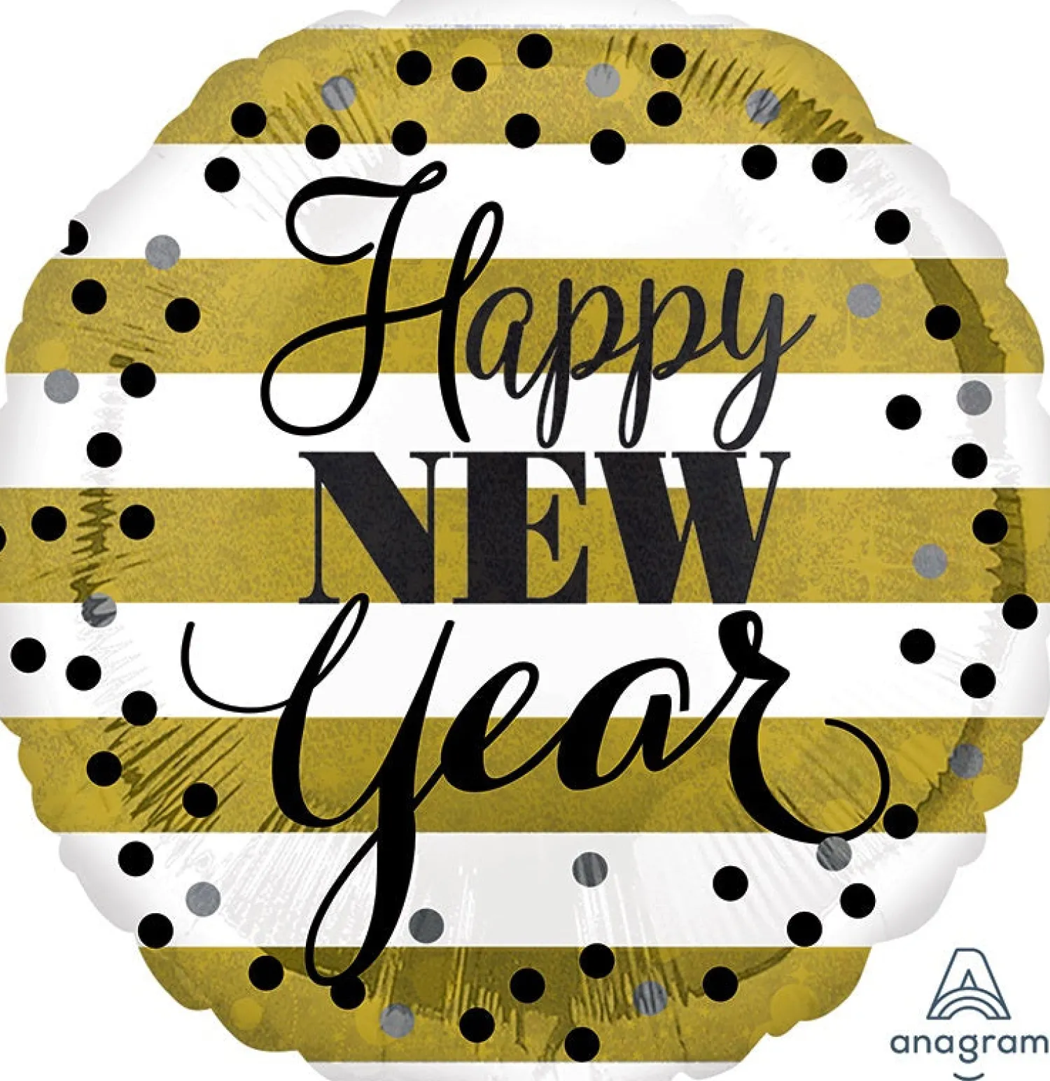 Pienet Foliopallot|Uusi Vuosi>Anagram International Inc, 7700 Anagram Drive, MN 55344-7307, USA, http://www.anagramballoons.com/ Happy New Year raidat foliopallo