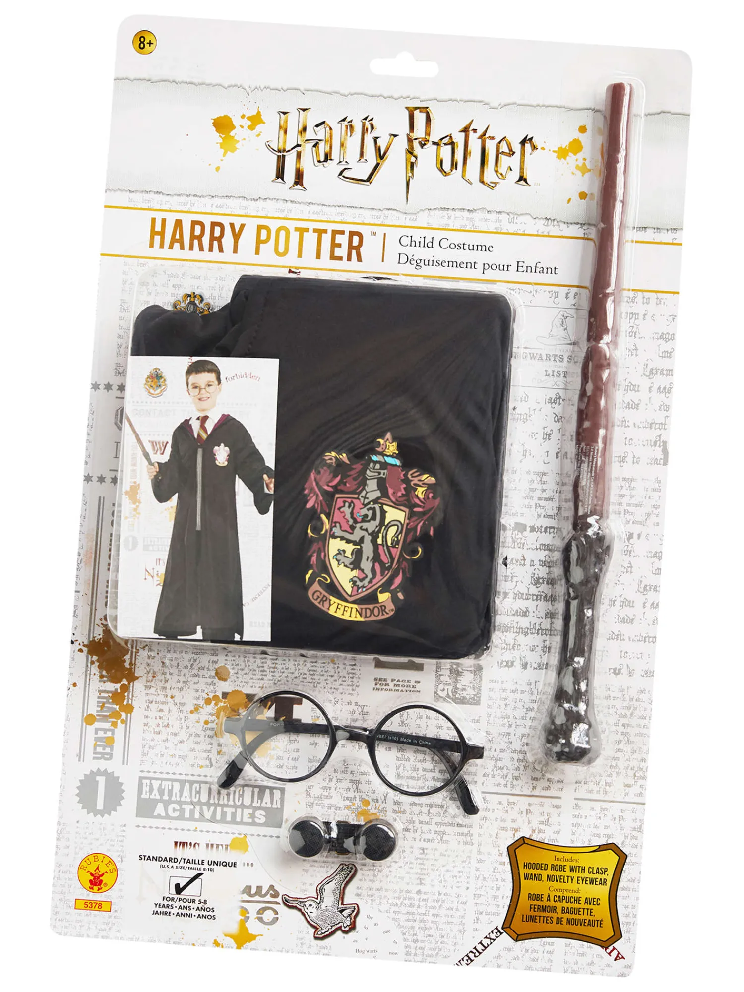 Pääsiäinen|Lasten Naamiaisasut>Rubies Netherlands b.v., Heldenseweg 25A, 6086 PD Neer, www.rubies.com Harry Potter asusetti; kaapu, lasit ja taikasauva