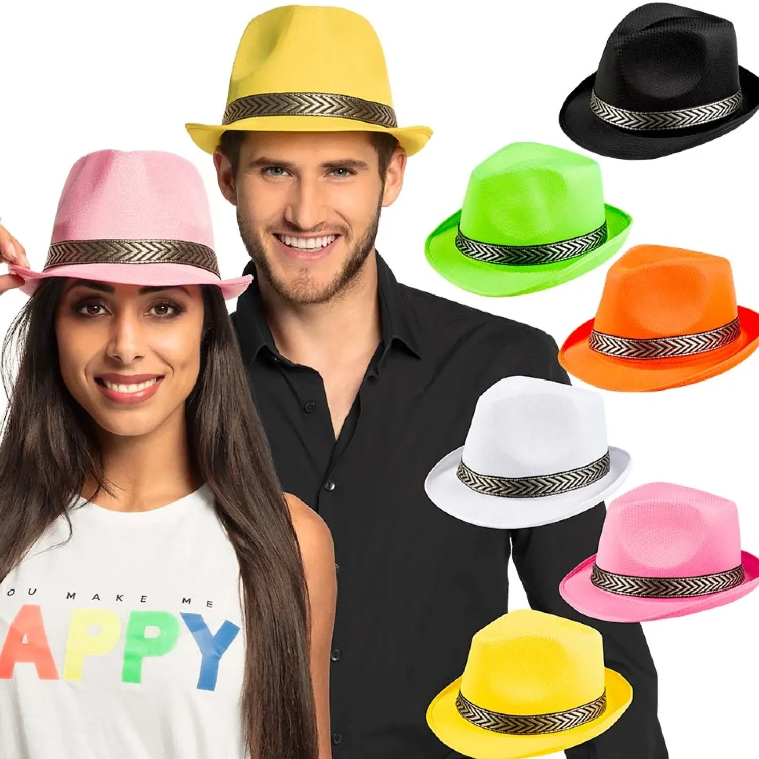 Festarit>Boland Party Partners, P. O. Box 518, AK ALPHEN A/D RIJN, https://boland.eu Hattu Funky, lajitelmatuote 6 eri väriä