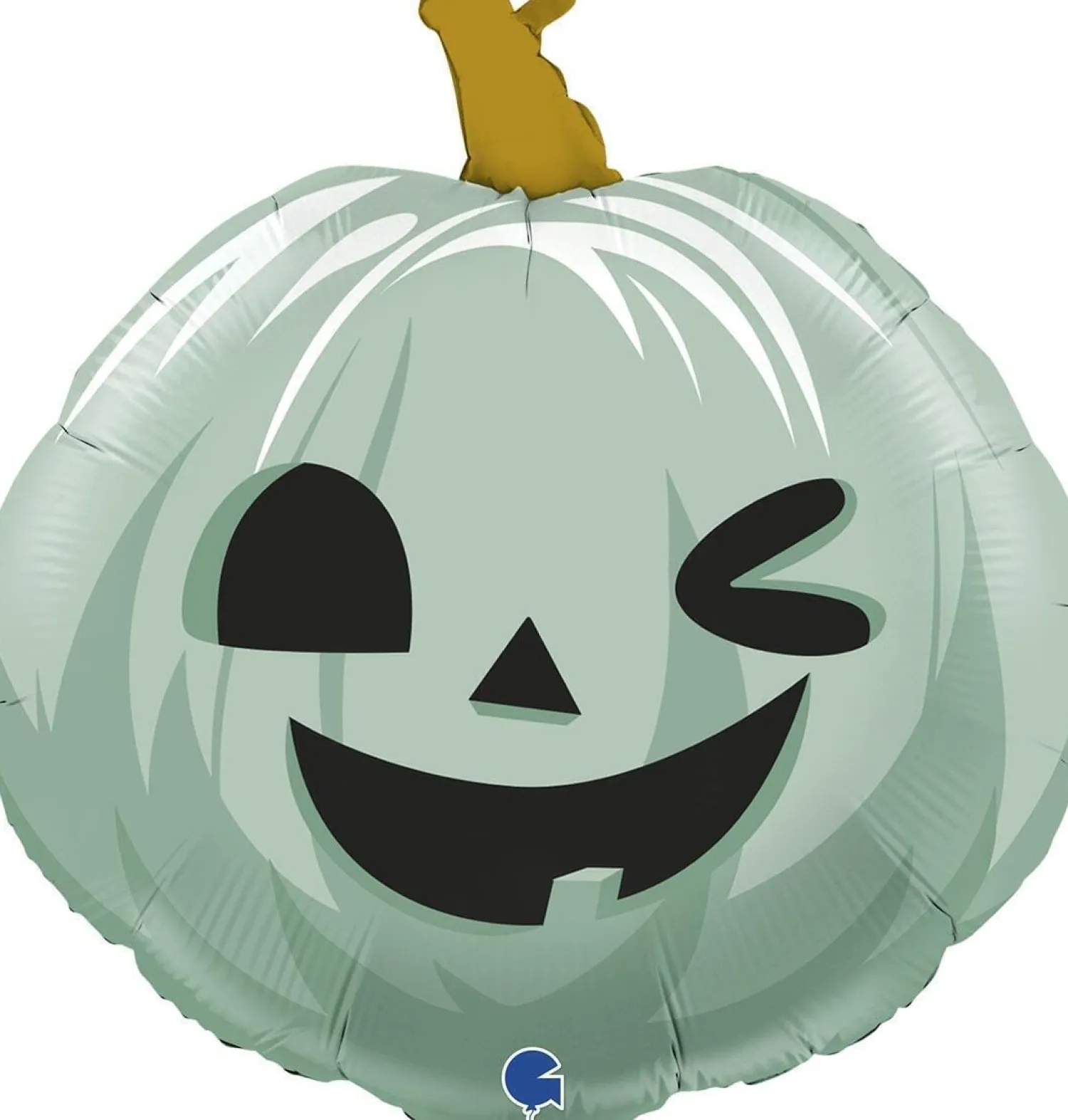 Muotofoliopallot|Halloween>Grabo Intl Srl, Via del Lavoro 33, 47853 CORIANO, ITALY, www.graboballoons.com Hauska kurpitsa muotofoliopallo vihreä