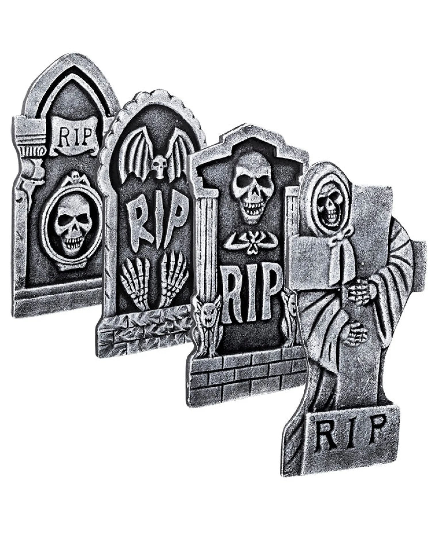 Halloween|Muut Koristeet Ja Rekvisiitat>Boland Party Partners, P. O. Box 518, AK ALPHEN A/D RIJN, https://boland.eu Hautakivi RIP 1 kpl lajitelmatuote 4 eri vaihtoehtoa